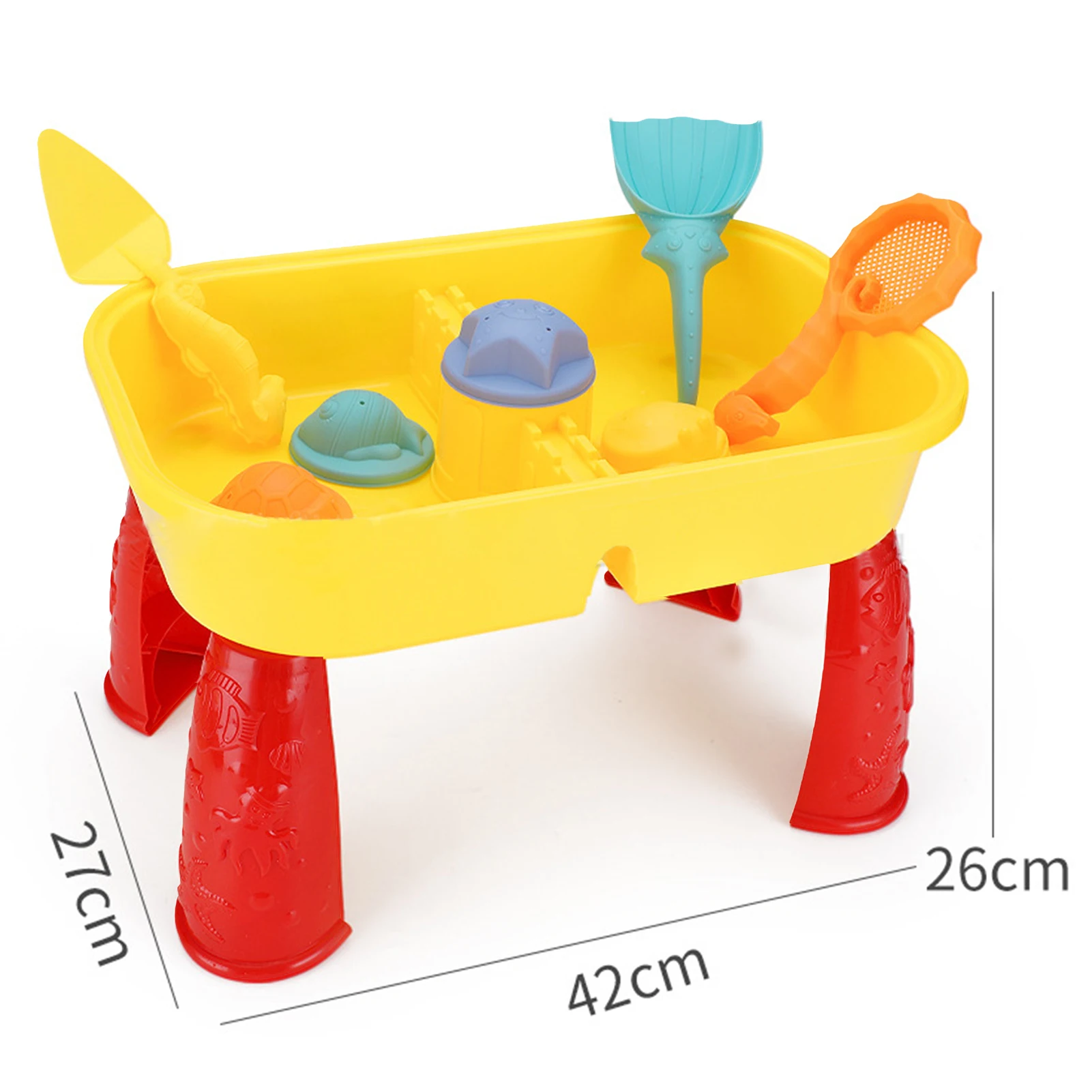 

Children's Beach Outdoor ATV Soft Rubber Shovel Hourglass Sand Digging Water Beach Table Set Gift