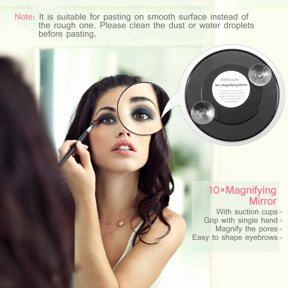 

ETEREAUTY 5PCS Tweezers Set Slant Tweezers Professional Precision Tweezers with Magnifying Mirror