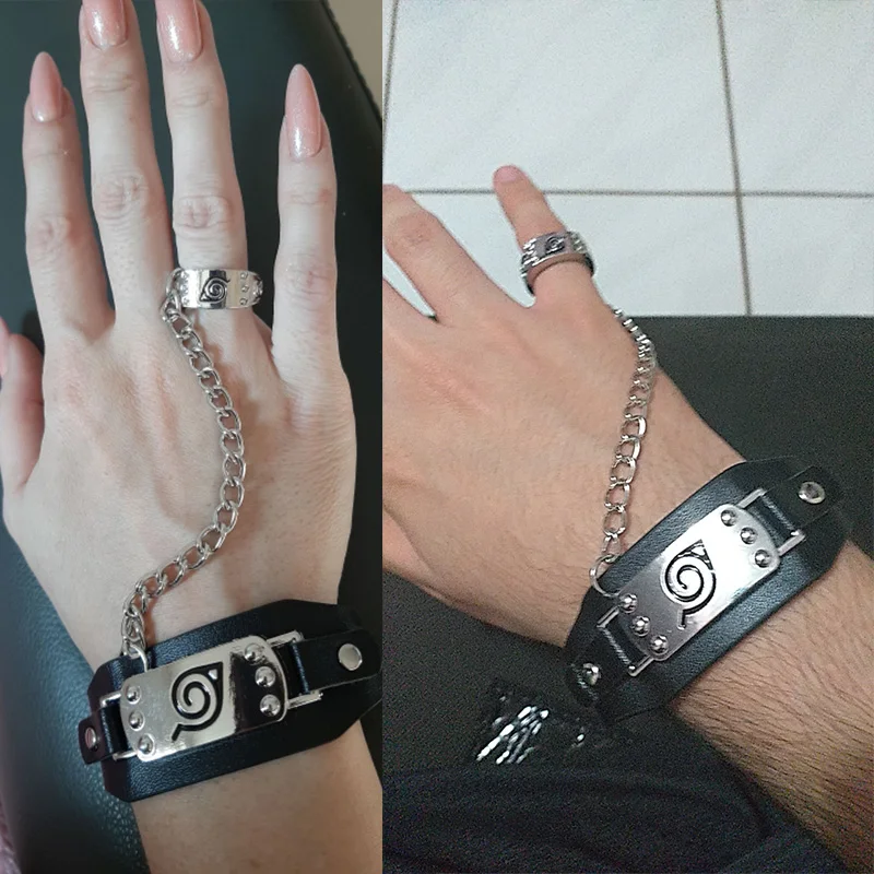 

Naruto Logo Bracelets and rings Anime cosplay Prop