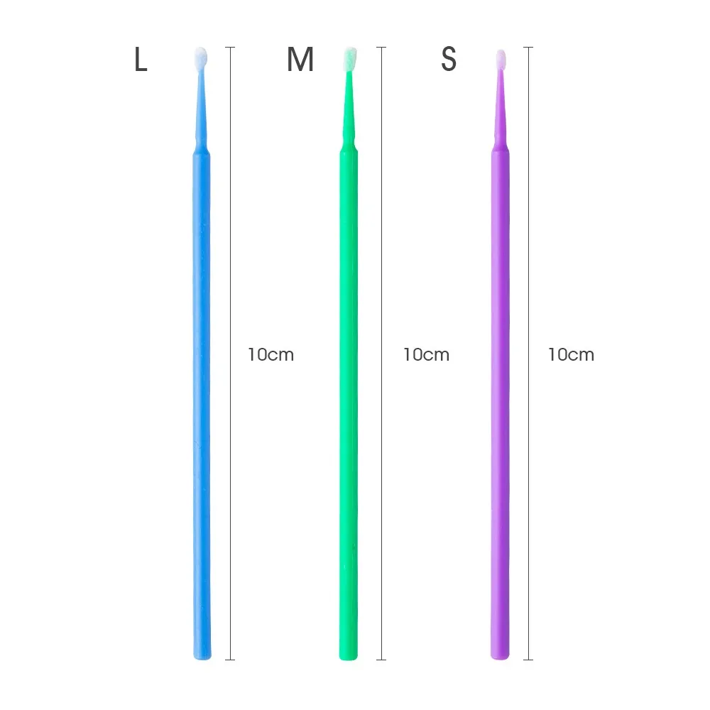 Zwellbe 100 шт./пакет одноразовые кисти для макияжа и 10 парт/лот накладки ресниц Набор