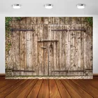 Винтажный фон для фотосъемки с изображением деревянной двери и кирпичной двери