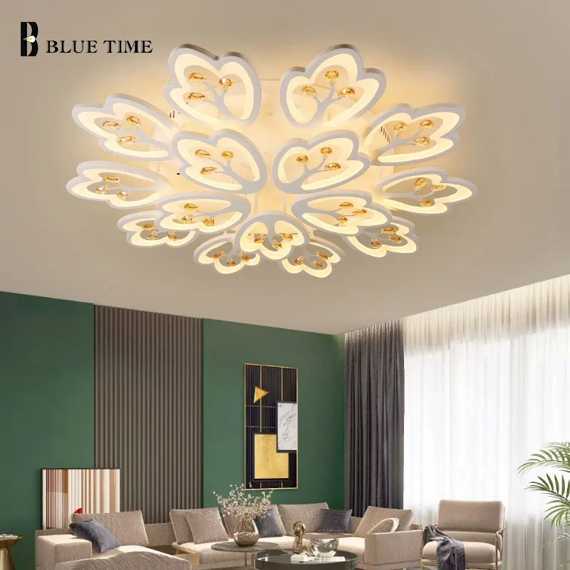 

Creative Led Chandelier Lighting For Living room Bedroom Dining room Dimmable Home Ceiling Chandelier Lamp Fixture Acrylic White
