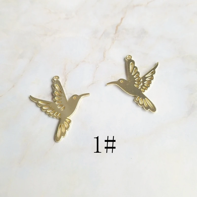 Аксессуары из сплава с цветным удержанием подвеска в форме листа птицы