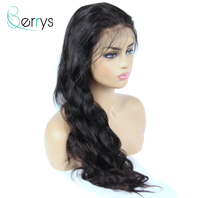 Berryshair малазийские 100% натуральные волосы 13x6 парики из человеческих волос с