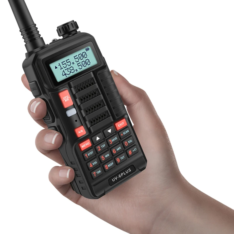 Рация дальнего действия Baofeng UV 6 PLUS перезаряжаемая мощность 7 Вт двухдиапазонный