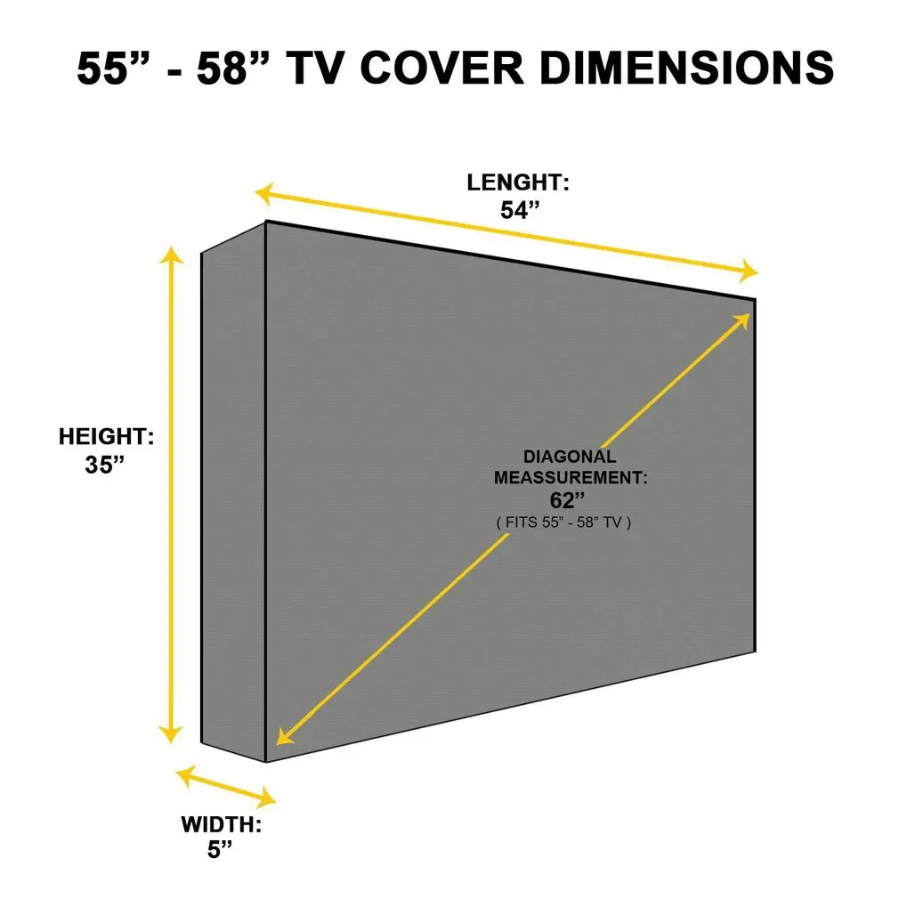 

Outdoor TV Cover Waterproof TV Protection Cover 600D Oxford Cloth Dustproof TV Cover Courtyard Shade TV Cover