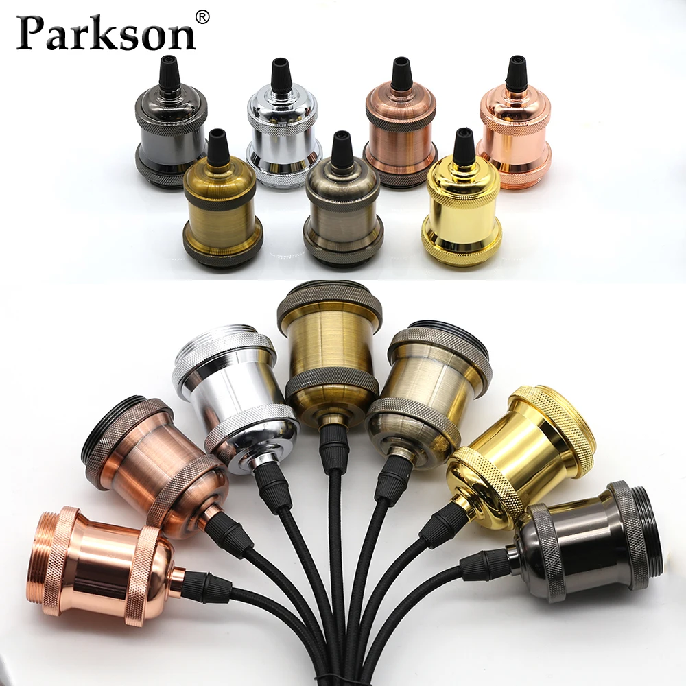 

Винтажный подвесной светильник, держатель для лампы E27, цоколь с винтом 110 В 220 В, алюминиевый промышленный Ретро Держатель для лампы для дома