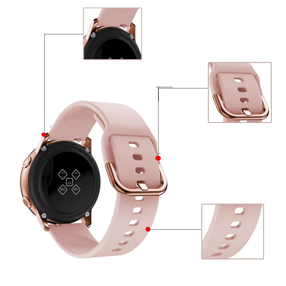 

Silicone Wrist Band For Huami Amazfit GTS GTR 42 46mm Bracelet Strap For Huawei Watch GT/GT 2 Pro 46mm Youth Wearable Watch Band