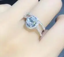 

SRS001 2 карат, кольцо овальной формы NSCD Имитация драгоценного камня кольцо наборы