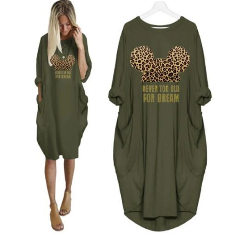 Disney с Микки-Маусом футболка Минни Маус платье для женщин летний спортивный