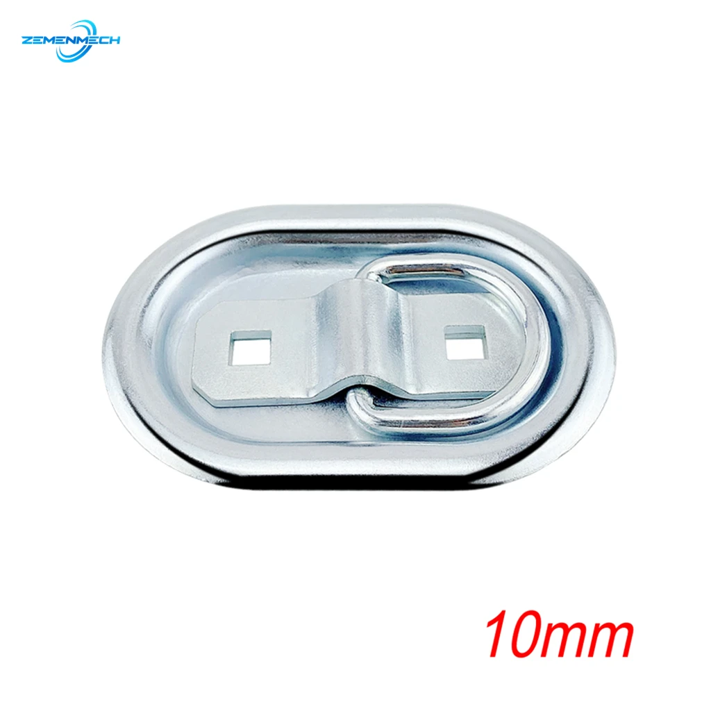 

10mm Solid Steel Tie Down Lashing D Ring Strap Rope Deck Point Anchor Folding Pad Eye for Trailers Van Boat RV Camper Caravan