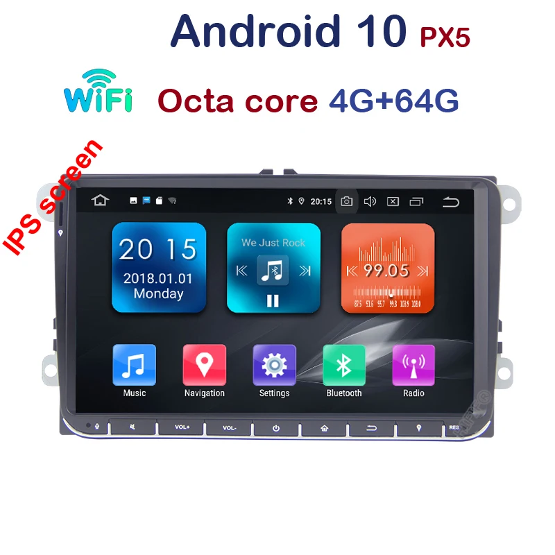 Автомагнитола 2 din Android 10 0 GPS для VW Passat B6 CC Polo GOLF 5 6 Touran Jetta Tiguan Magotan Seat 9 дюймов экран с