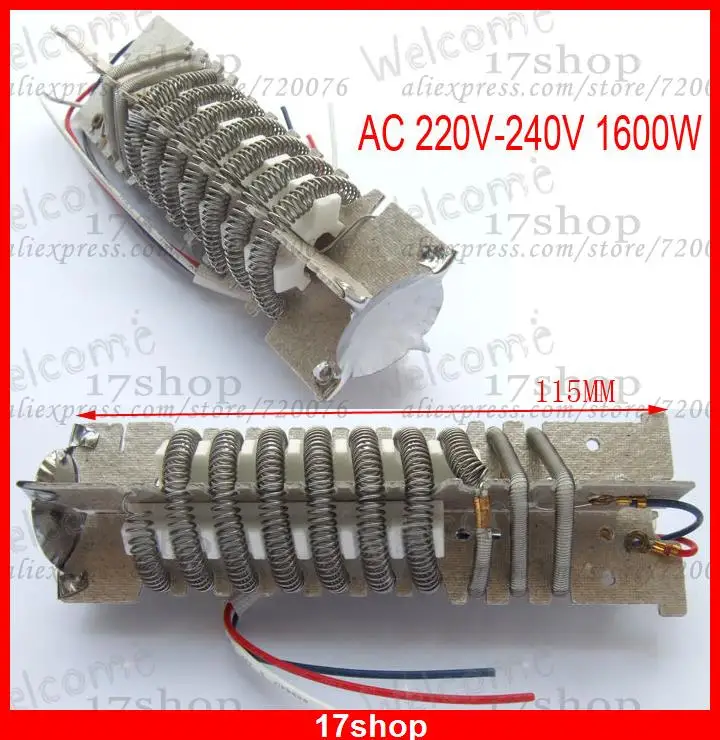 

1PC 220V 120 Degree -590 Degree 1600W Hot air gun heating core element bracket mica heater