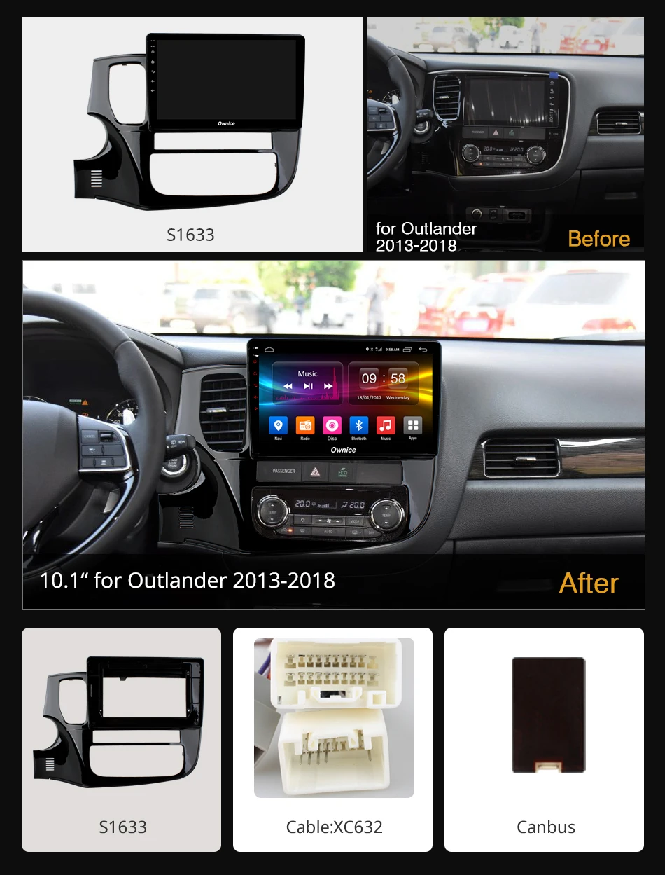 Ownice Android 9 0 автомобильный DVD GPS плеер навигация k3 k5 k6 для Mitsubishi Outlander 2013-2017 2018 4G LTE 360