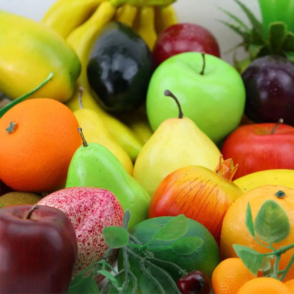 

Artificial Apple Fake Fruit Home Decoration Simulation Orange Ornament Craft Food Photography props Home