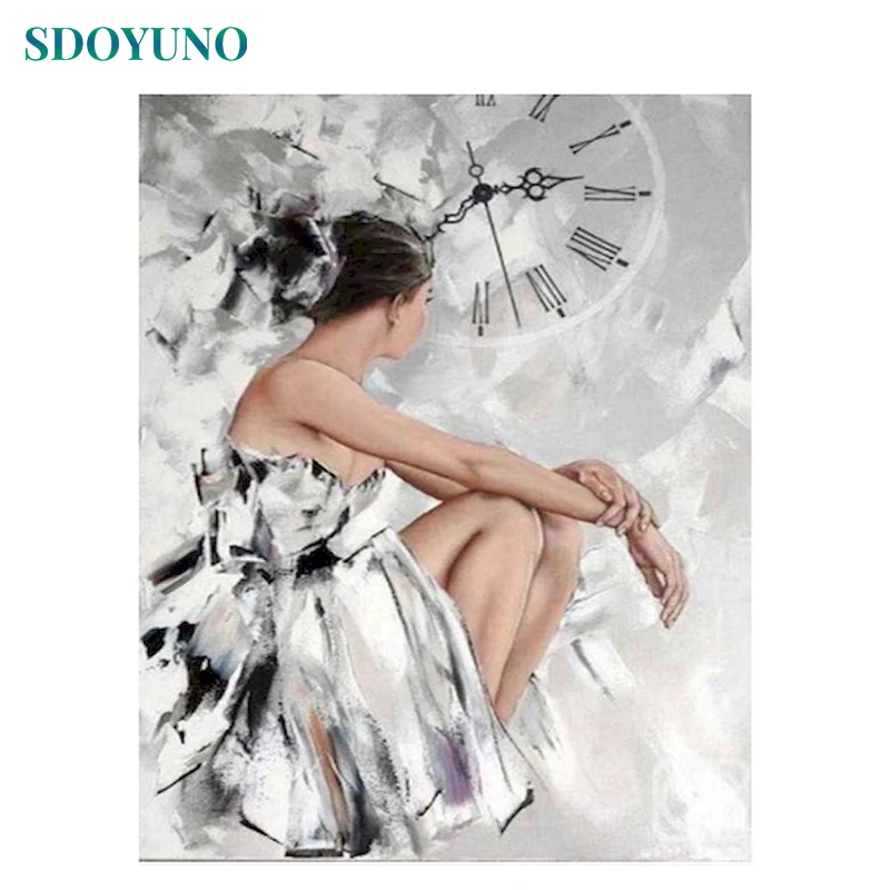 

SDOYUNO 60x75cm Paint By Numbers Figure DIY Painting By Numbers On Canvas Frameless Digital Hand Painting Home Decoration