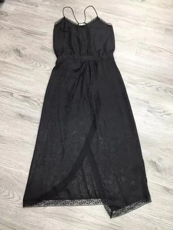 

Women Dress 2021 Summer Silk Jacquard Suspender Dress Women
