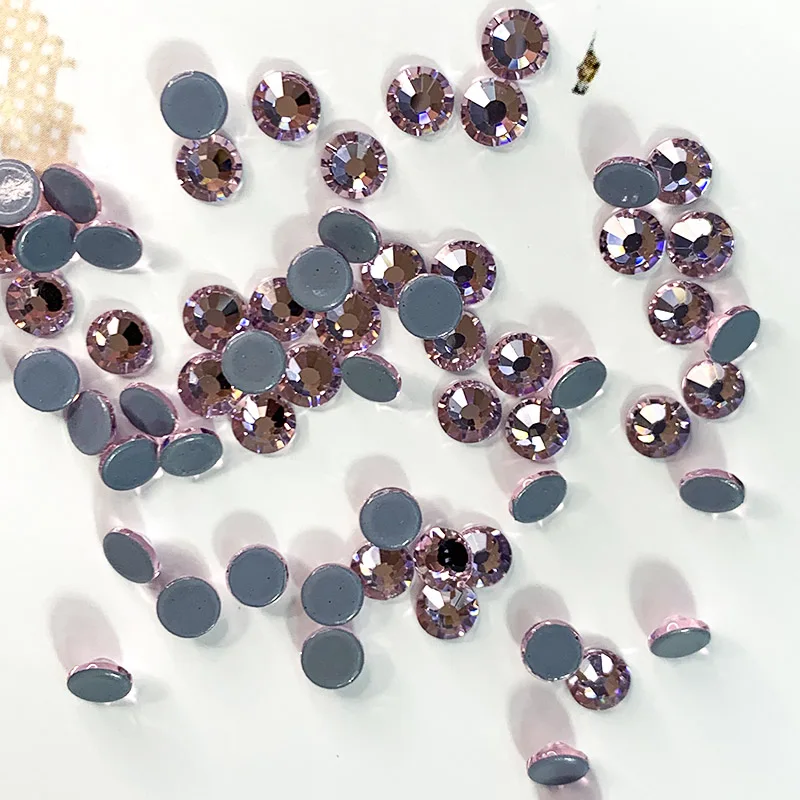 Стразы для ногтей конструкции розовые стразы с украшением в виде кристаллов