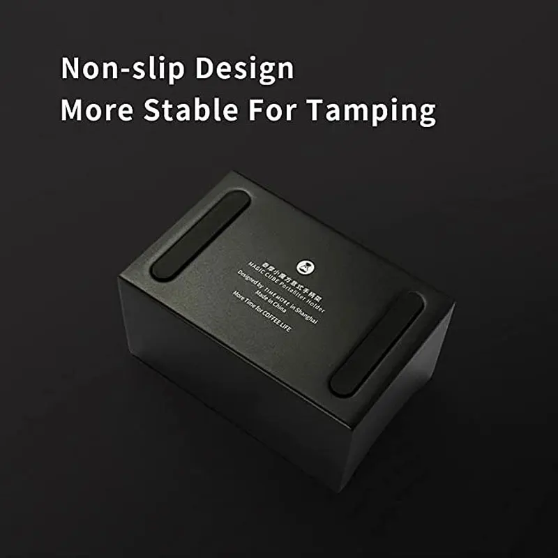 Timemore-Estaci&oacute;n de apisonamiento de caf&eacute; Magic Cube, portafiltro, esterilla de acero inoxidable recubierta de silicona-5