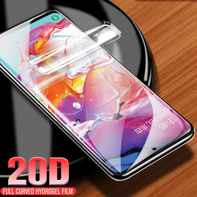 Гидрогель пленка для samsung Galaxy A90 A80 A70 A60 A50 A40 A30 A20 A10 M40 M30 M20 M10 20D полный изогнутая