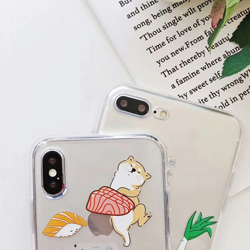 Милый прозрачный чехол для телефона с изображением собаки Шиба ину iPhone 11 Pro X XS Max XR