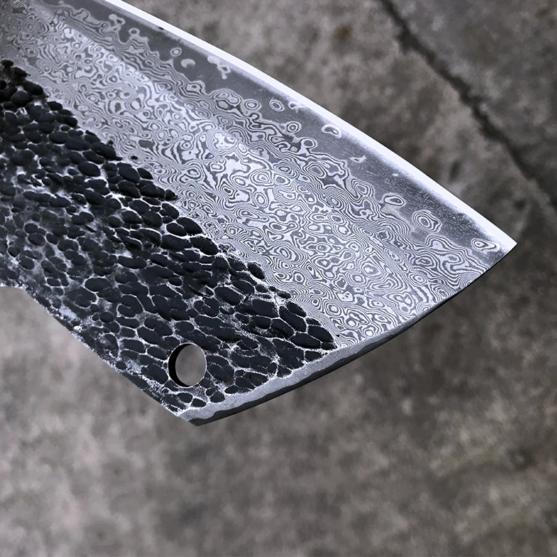 FZIZUO нож шеф-повара из дамасской стали для резки и нарезки двойного назначения