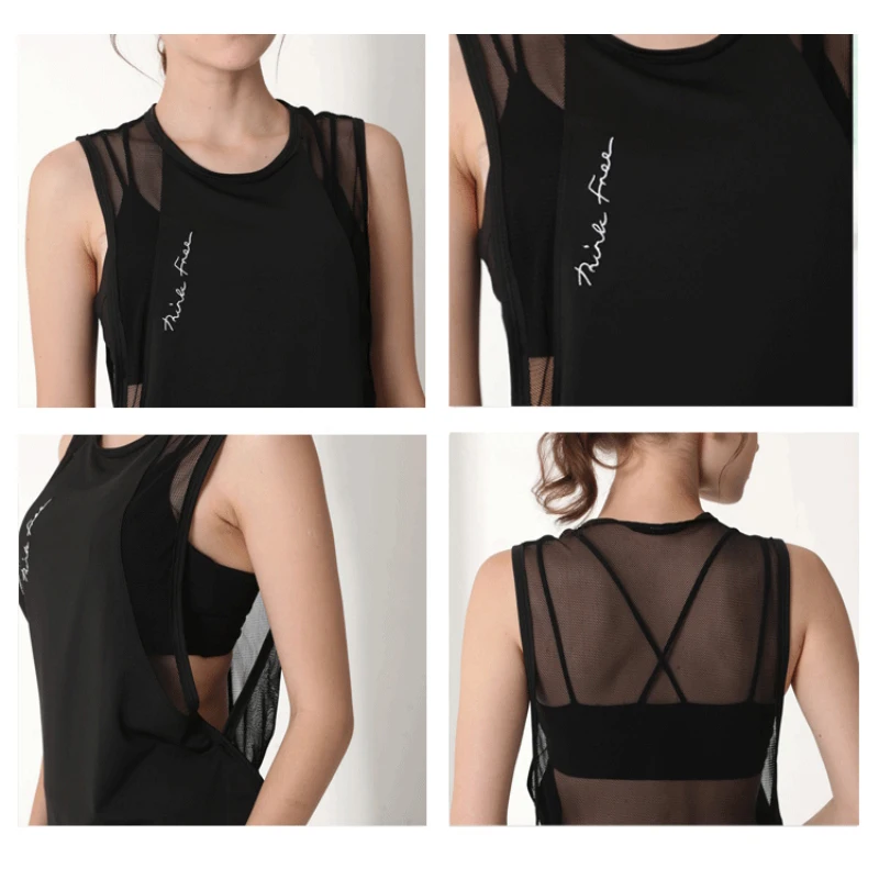 Женский спортивный топ без рукавов майка для занятий йогой и фитнесом | Спорт