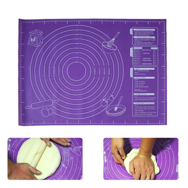 

Non-stick Silicone Kneading Dough Mat Cookie Pastry Baking Pads Sheet Kitchen Table Mat Kneading Rolling Mat Baking Tools