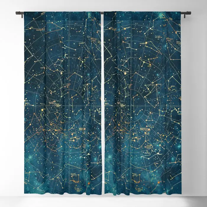 

Under Constellations Blackout Curtains 3D Print Window Curtains For Bedroom Living Room Decor Window Treatments