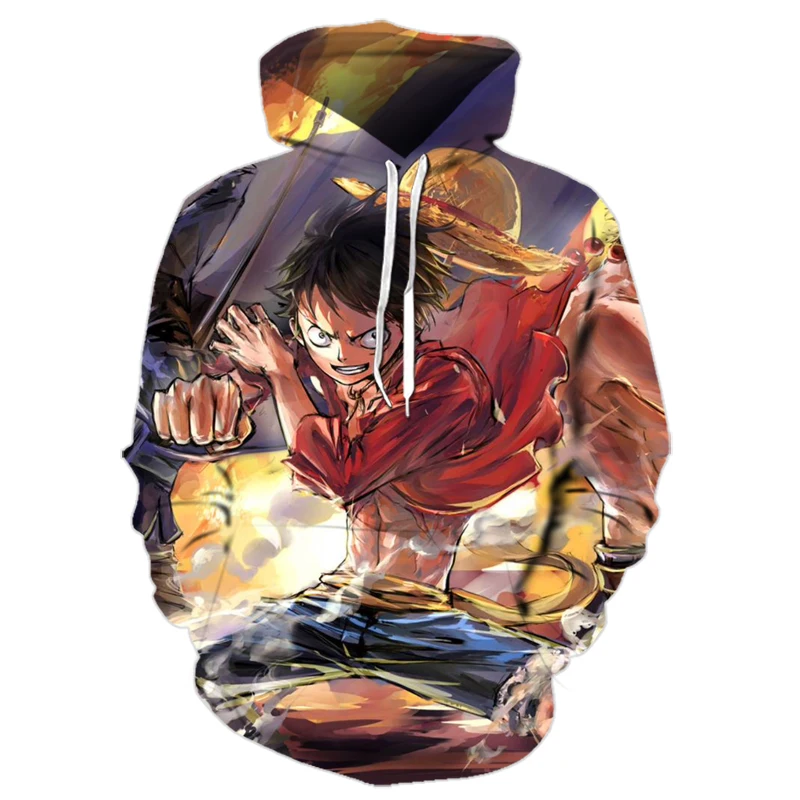 

Hoodies men 2020 one piece Luffy 3D anime hoodie men and women fall pullover sportswear sportswear casual sweatshirt