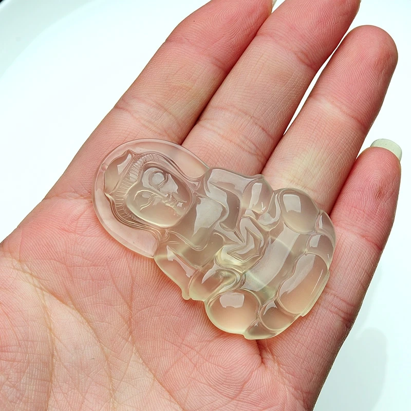 Натуральный нефрит австралийский лед миелин Гуаньинь США Нефритовый Кулон