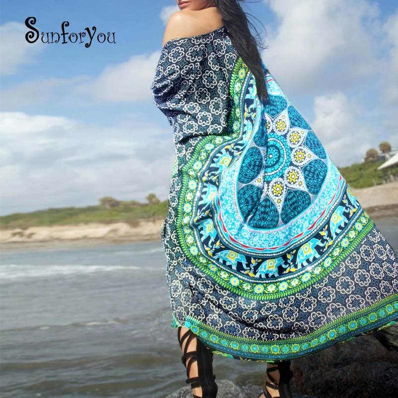 Новинка хлопковая Пляжная накидка купальный костюм большого размера длинное