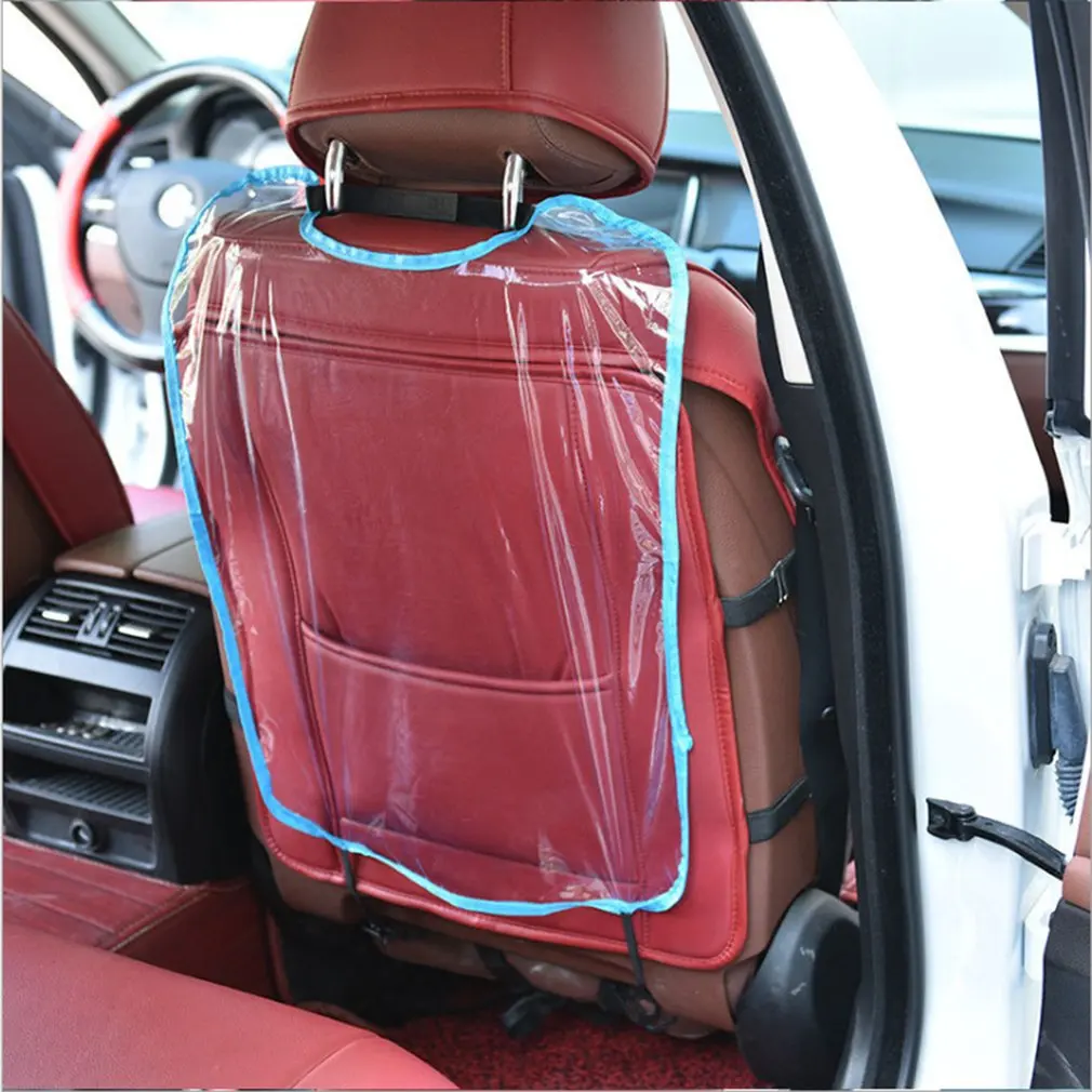 Car Care Seat Protection Backrest Cover Kids Protective Cover Transparent Cleaning Anti-Kick Pad Auto Parts Accessories images - 6