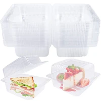 50 pcs clear plastic food take out containersdisposable clamshell dessert container5 1 inch x 4 7 inch x 2 8 inch