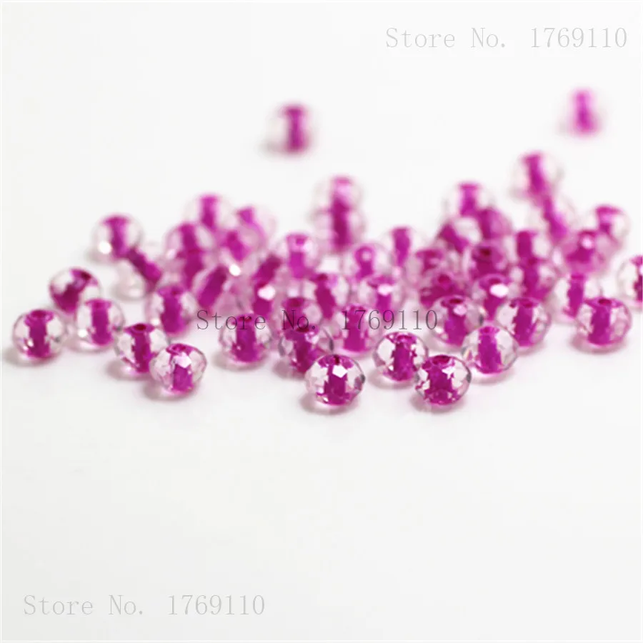 Isywaka Tender Rose AB Colors 4*6mm 50pcs Rondelle Austria faceted Crystal Glass Beads Loose Round for Jewelry Making | Украшения и