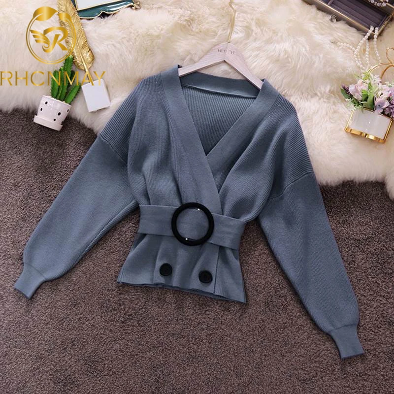 2020 Высокое качество Весна Осень Женская двубортная куртка свободные кардиганы