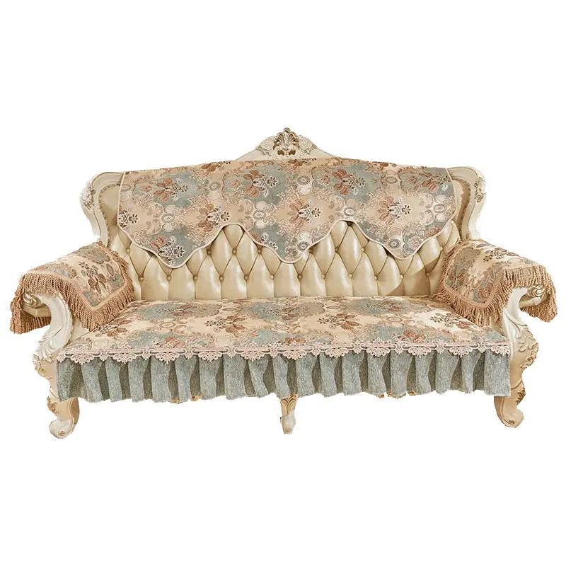 

2019 New Luxury European Flower Sofa Cover Couch Cushion for Living Room Sectional Sofa Covers for Living Room Polyester Magic Corner Couch Cover 1/2/3 Seaters