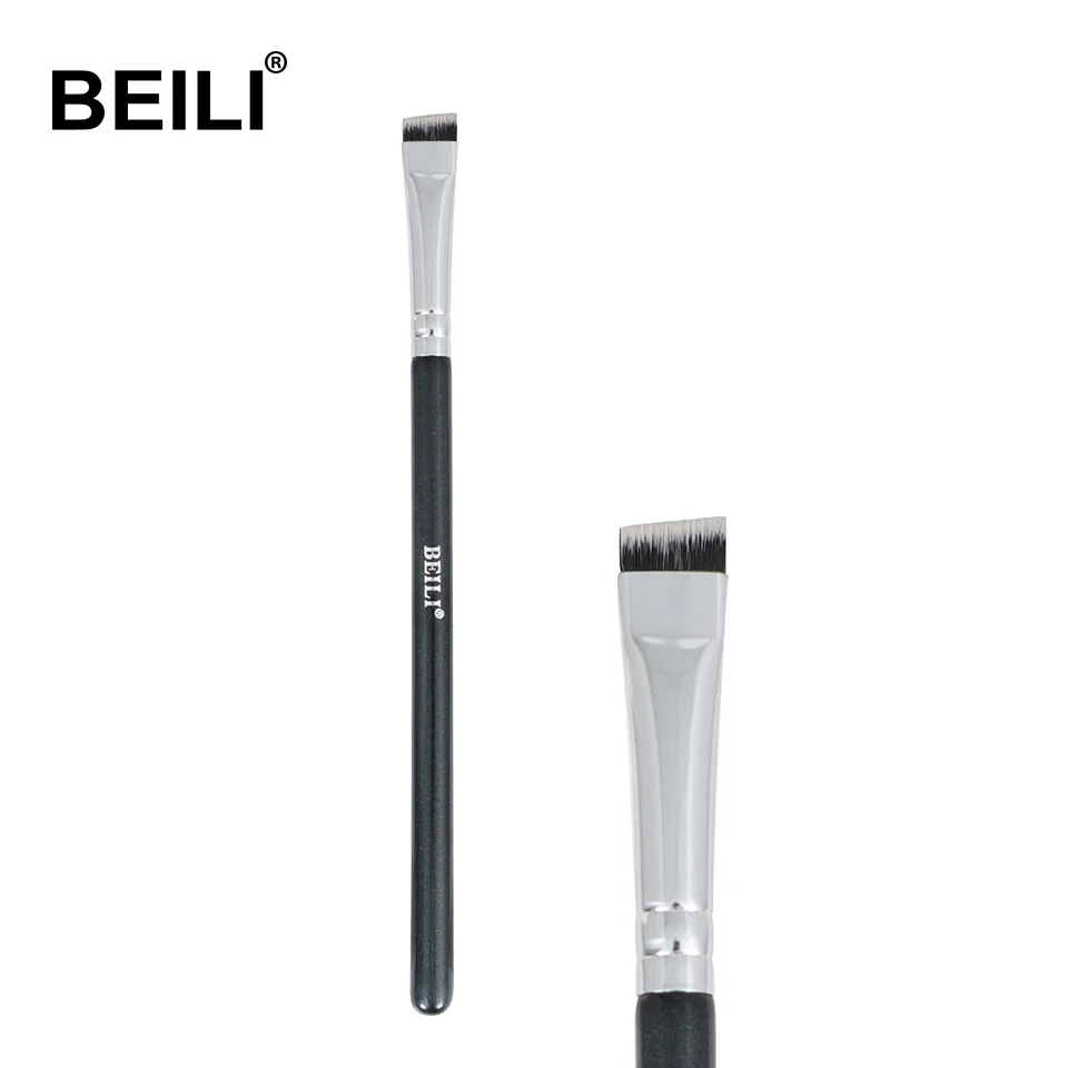 BEILI, черные, розовые щетки для бровей, Профессиональные синтетические волосы, тонкая подводка для бровей, консилер для бровей, инструмент для макияжа, отдельные Кисточки для макияжа