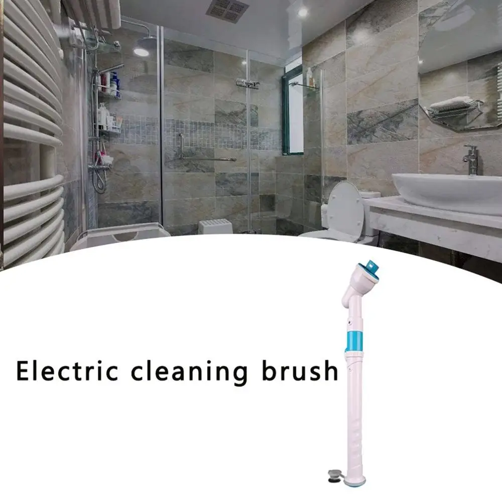 Электрическая вращающаяся скрубберная турбо щетка для очистки беспроводная