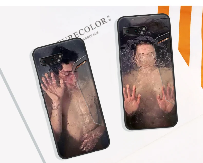 ТПУ чехол для телефона Asus ROG Phone 2 окрашенные Мультяшные Чехлы ZS660KL задняя крышка для Asus ROG Phone II PhoneII бампер чехол