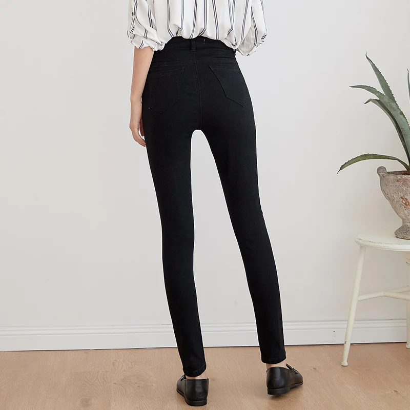 Женские узкие джинсы LEIJIJEANS темно синие джинсовые брюки с эластичными вставками и