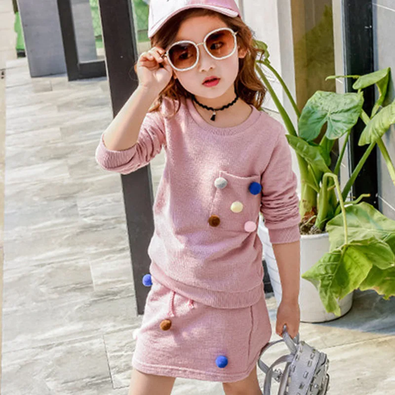 Детская одежда коллекция 2019 года весенний комплект для девочек топы с длинными