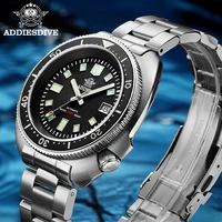 addies diver watch automatic nh35a mechanical wristwatch bgw9 luminous sports watch men 200m waterproof self winding watch 2022