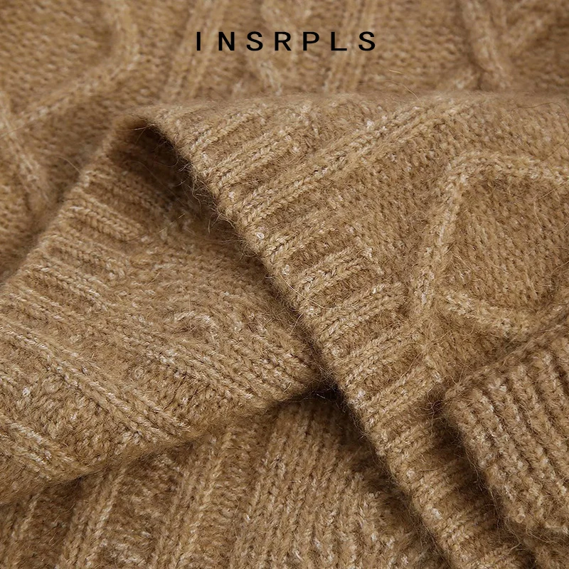

INSRPLS Women Fashion Ruffle Trims Armhole Cable Knitted Vest Sweater Vintage V Neck Sleeveless Female Waistcoat Chic Tops