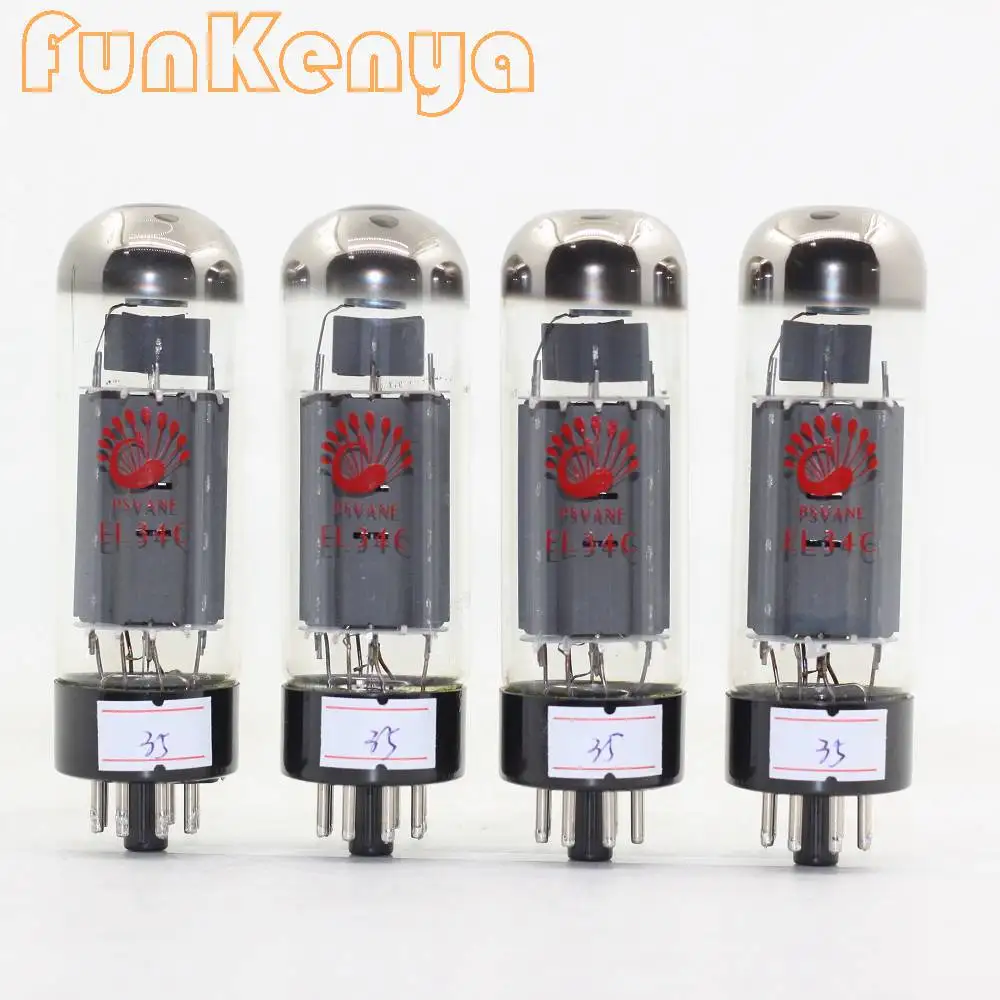 

4PCS PSVANE Hifi Vacuum Tube EL34C Generate UK-EL34 EL34B 6CA7 6P3P 6L6 5881 Free Pairing Amplifier Tubes