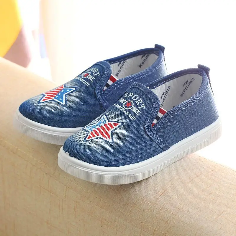 

2021 Spring and Autumn Children's Canvas Shoes Baby Cloth Shoes Children's Air Permeable Shoes One Foot Wearing Casual Shoes