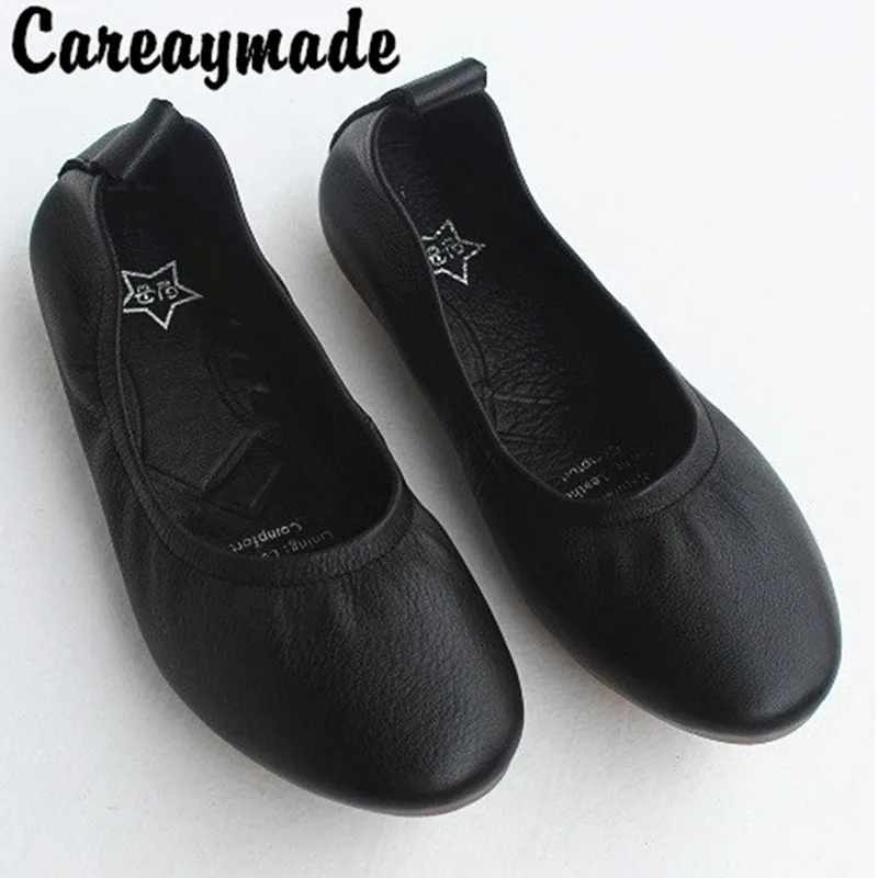 

Careaymade-Soft sole single shoes soft leather non-slip breathable Genuine Leather all-match shallow mouth casual women's shoes