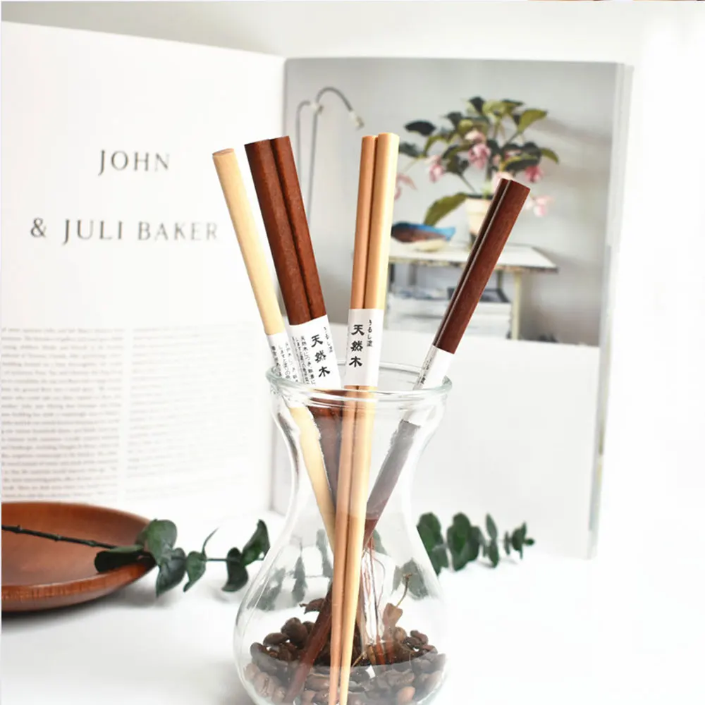 Visual Touch 5 Pairs Japanese Asian Natural Iron Wood Sushi Tableware Chopsticks Set Durable Chop sticks | Дом и сад