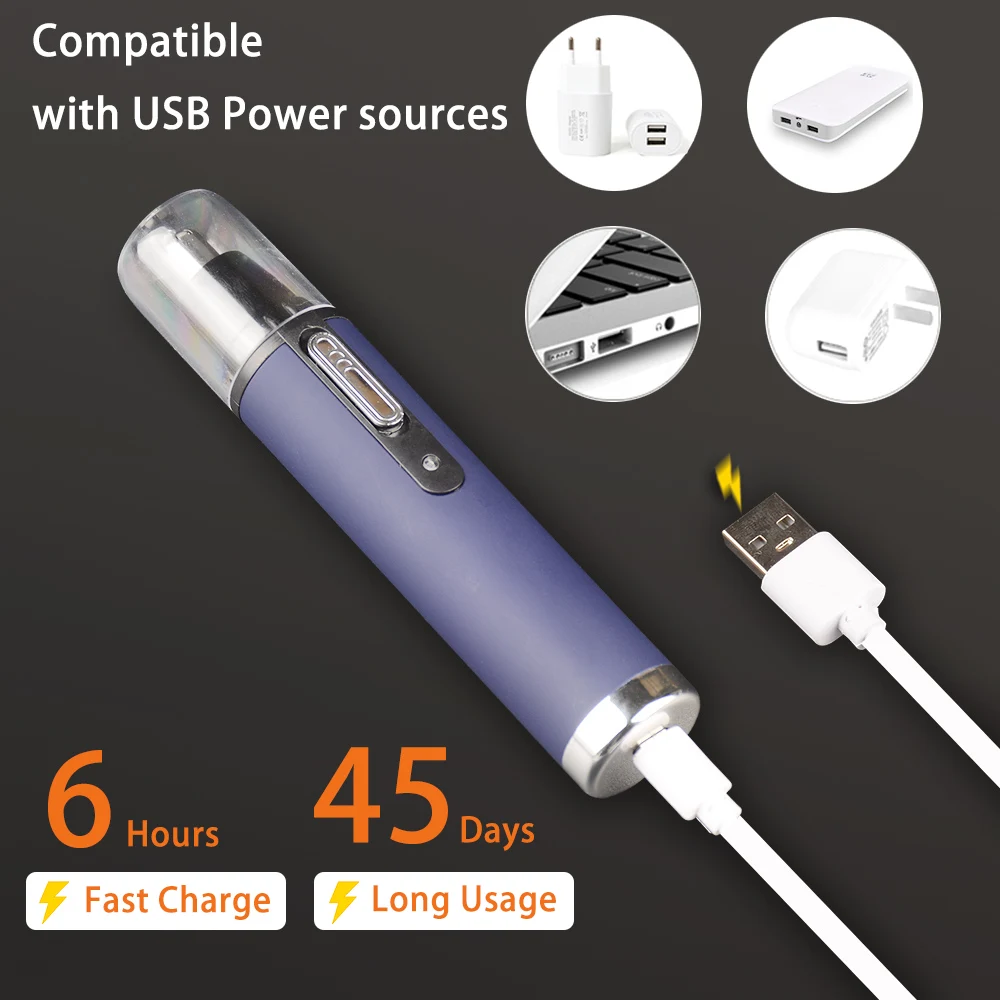 Electric Nose Hair Trimmer Rechargeable Men Shaver Razor Women Epilator Cutter Waterproof | Бытовая техника