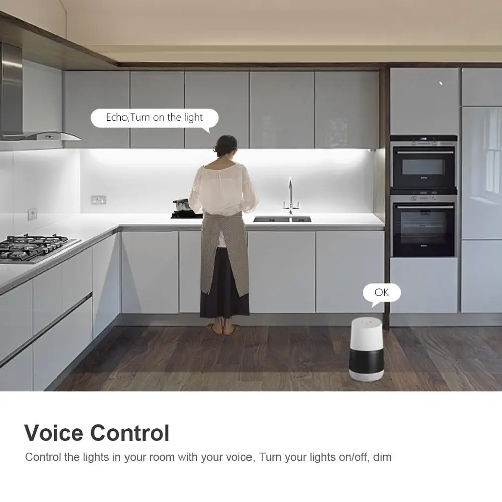Для детей от 1 года до 5 лет м Tuya Smart Life WIIF LED светильник прокладки DC 12V 2835 приложение